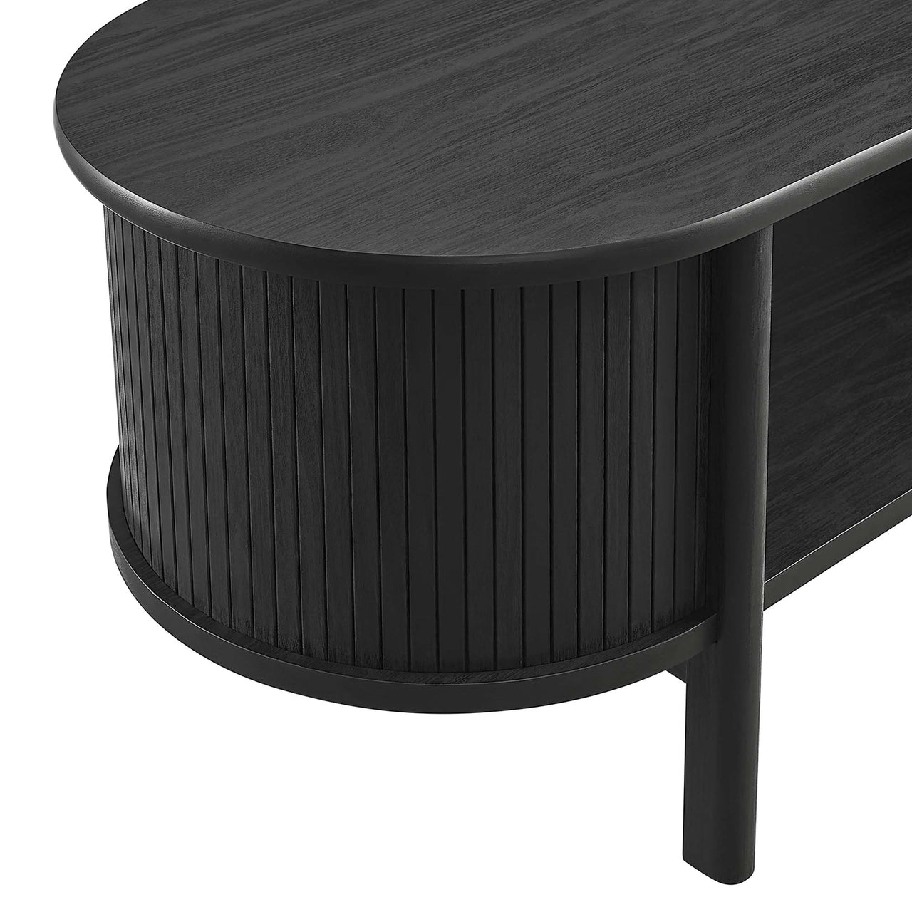 Callan Fluted Coffee Table, Black