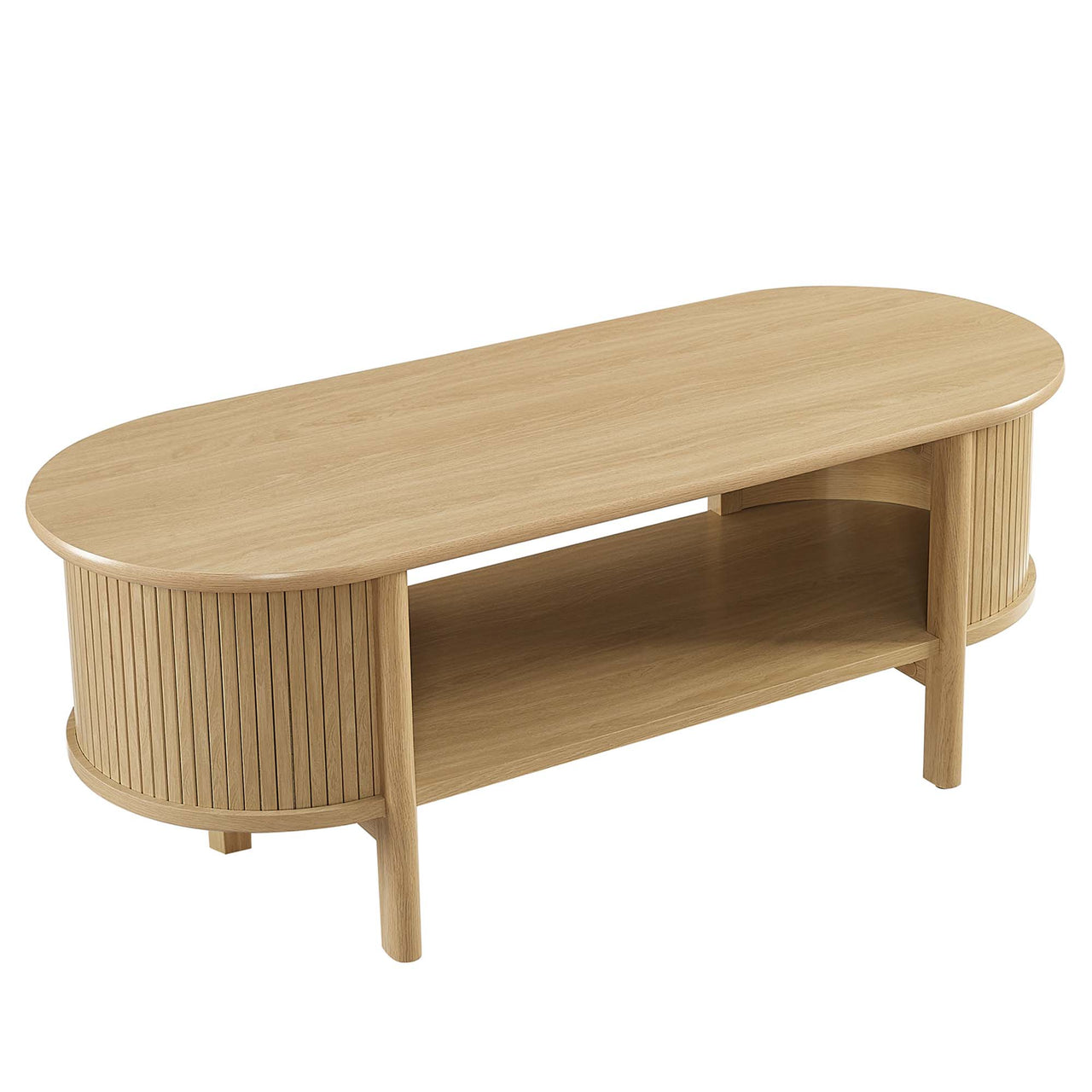 Callan Fluted Coffee Table, Oak