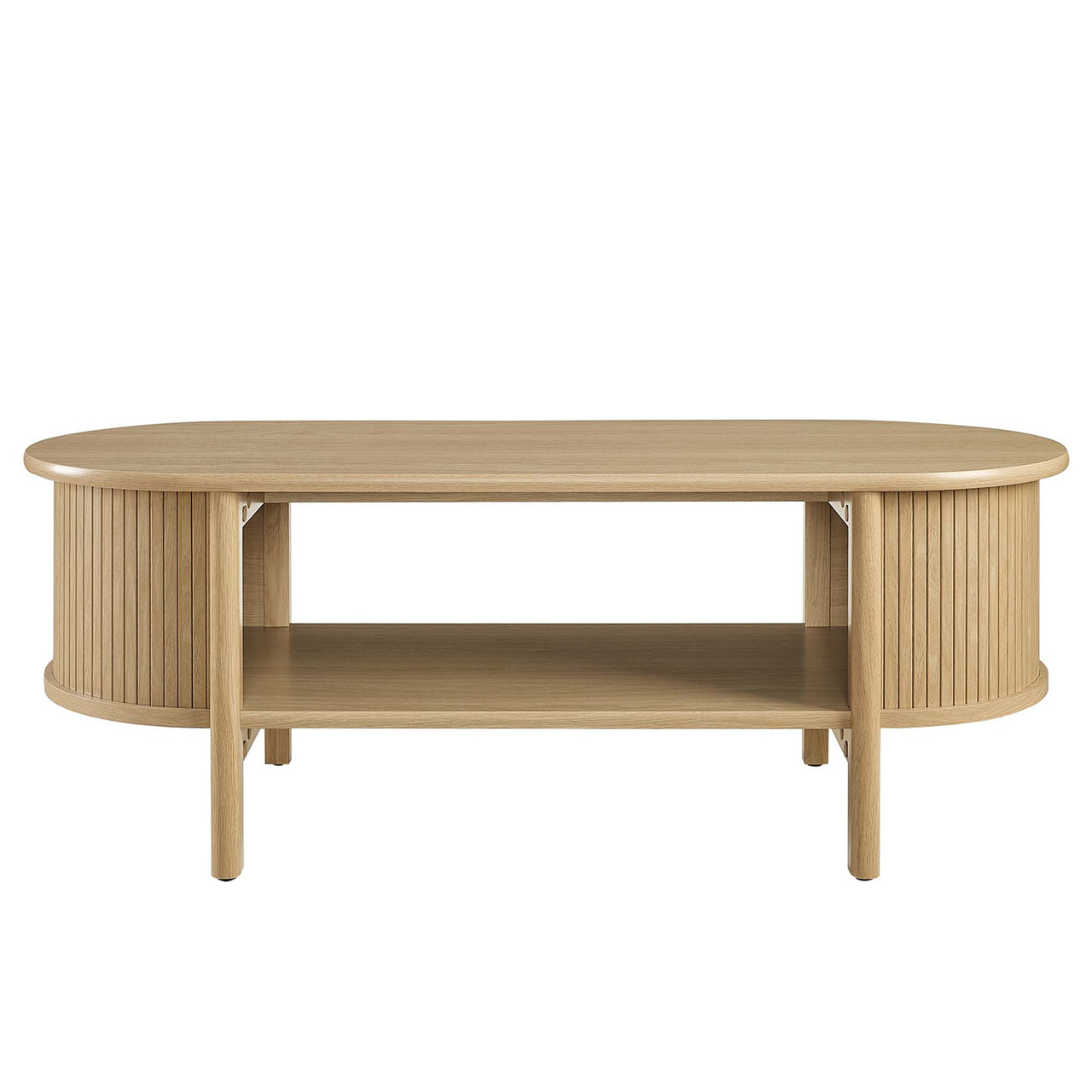 Callan Fluted Coffee Table, Oak