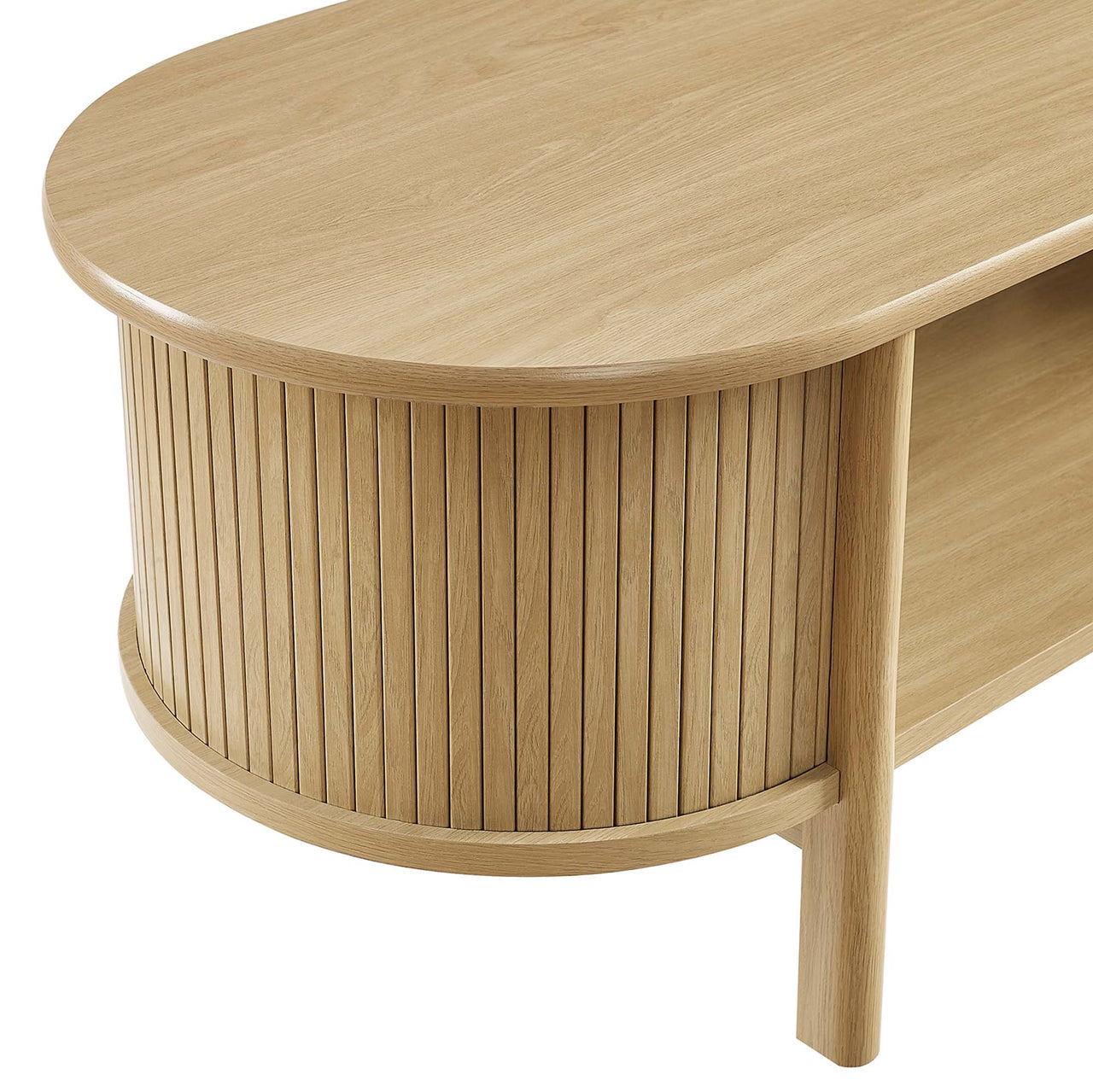 Callan Fluted Coffee Table, Oak