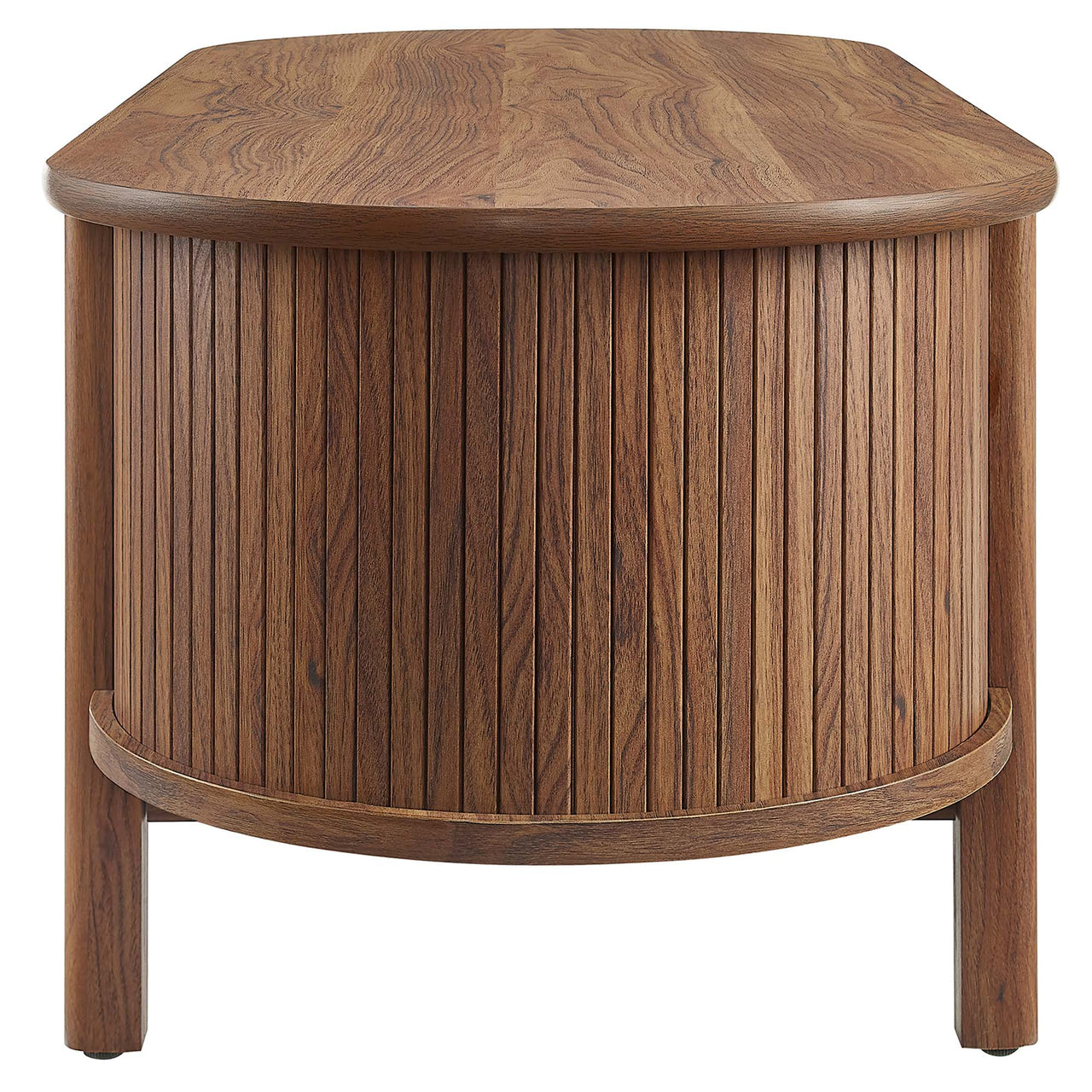 Callan Fluted Coffee Table, Walnut