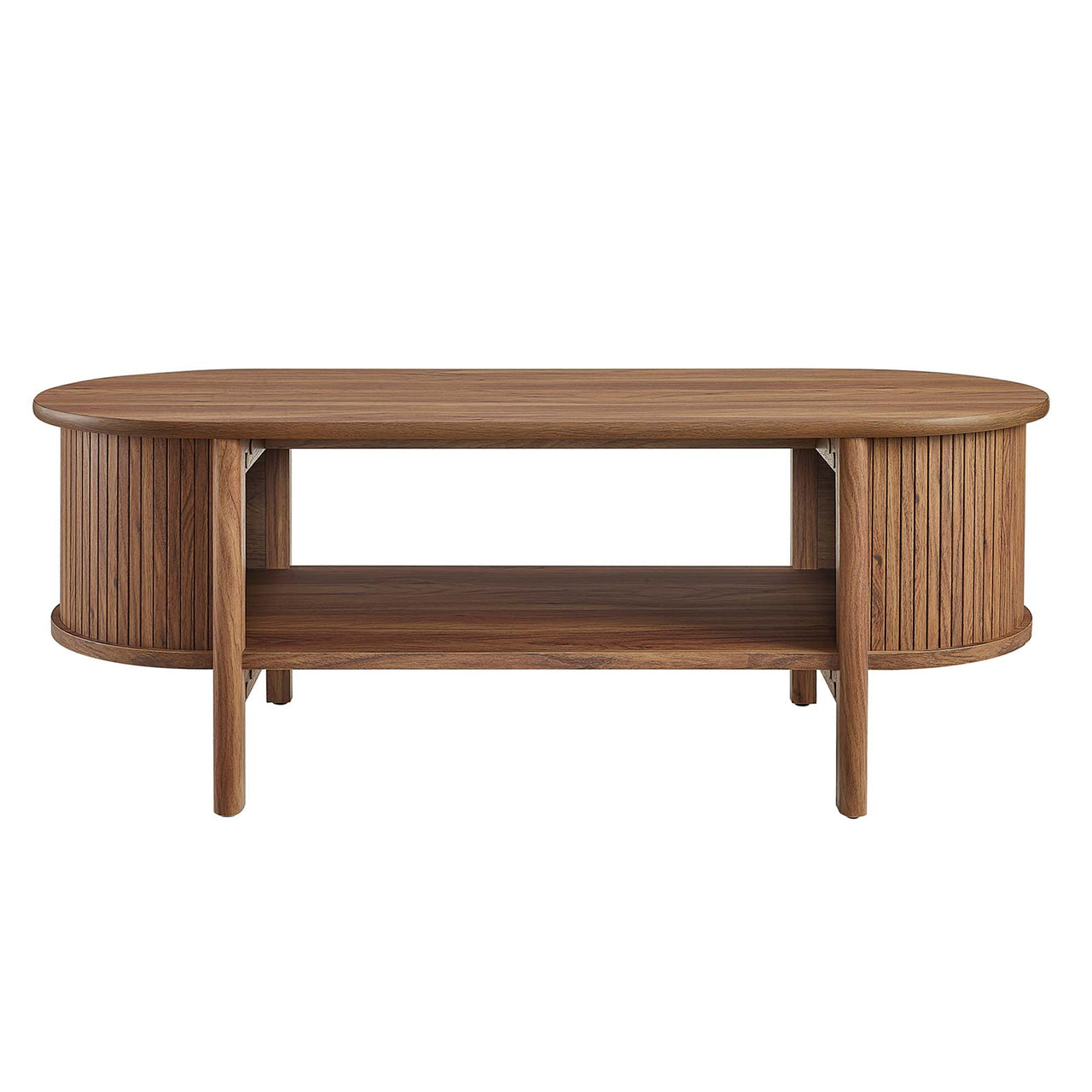 Callan Fluted Coffee Table, Walnut