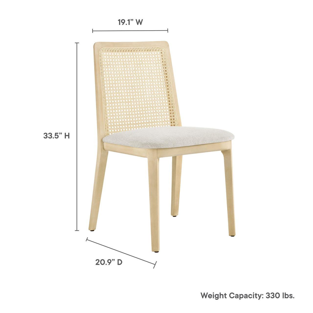 Hive Dining Chair, Beige & Ivory