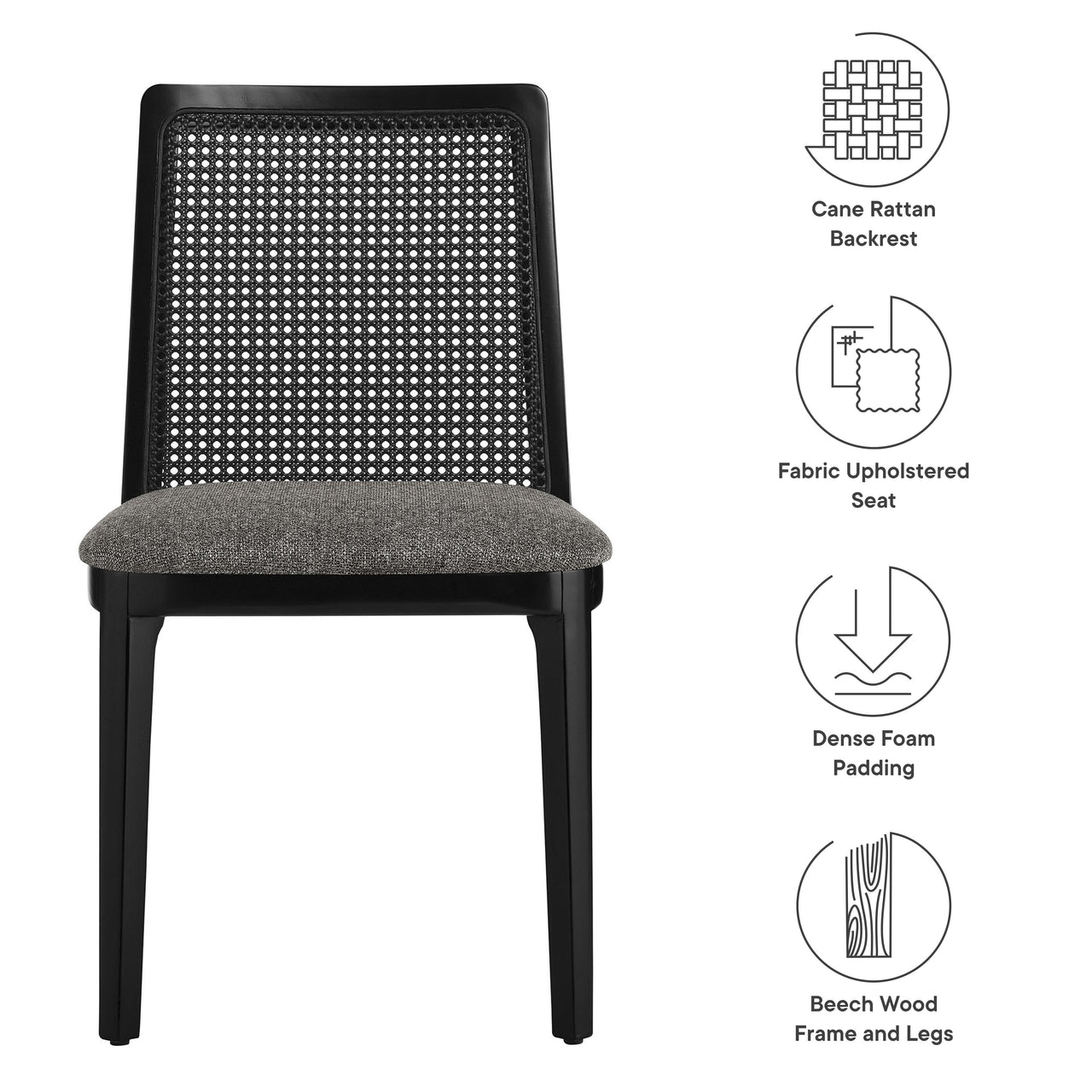 Hive Dining Chair, Black & Gray