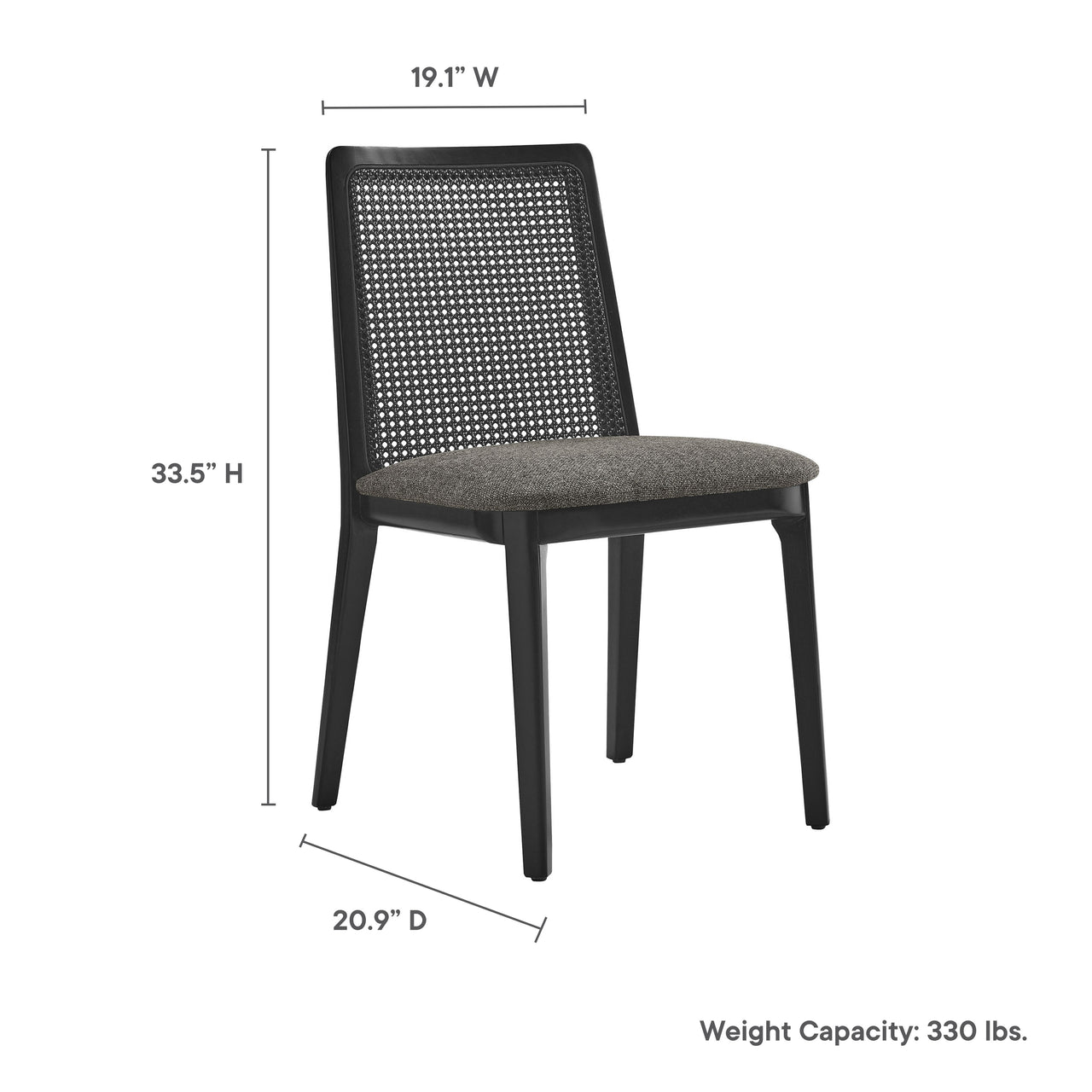Hive Dining Chair, Black & Gray