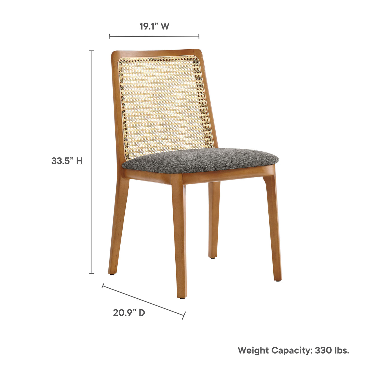 Hive Dining Chair, Honey & Gray