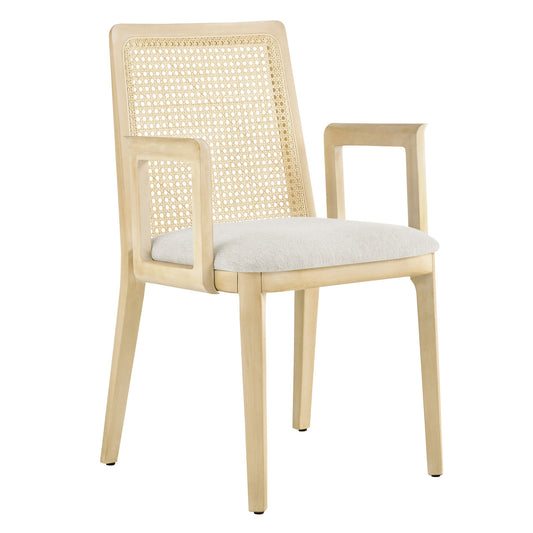 Hive Dining Armchair, Beige & Ivory