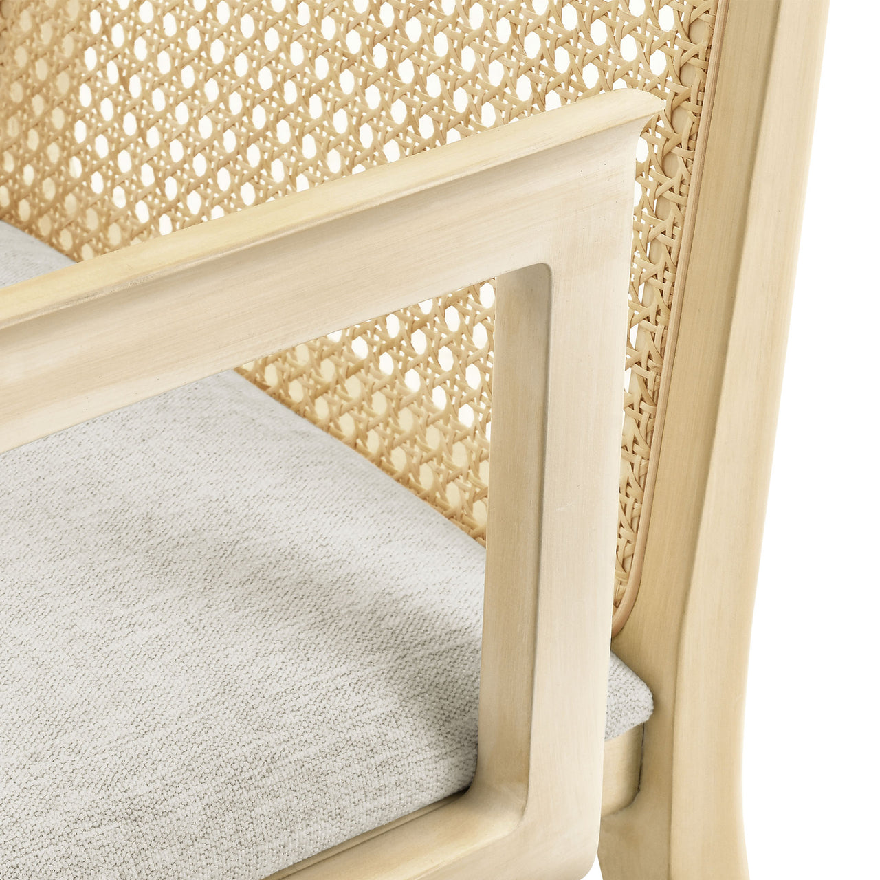 Hive Dining Armchair, Beige & Ivory