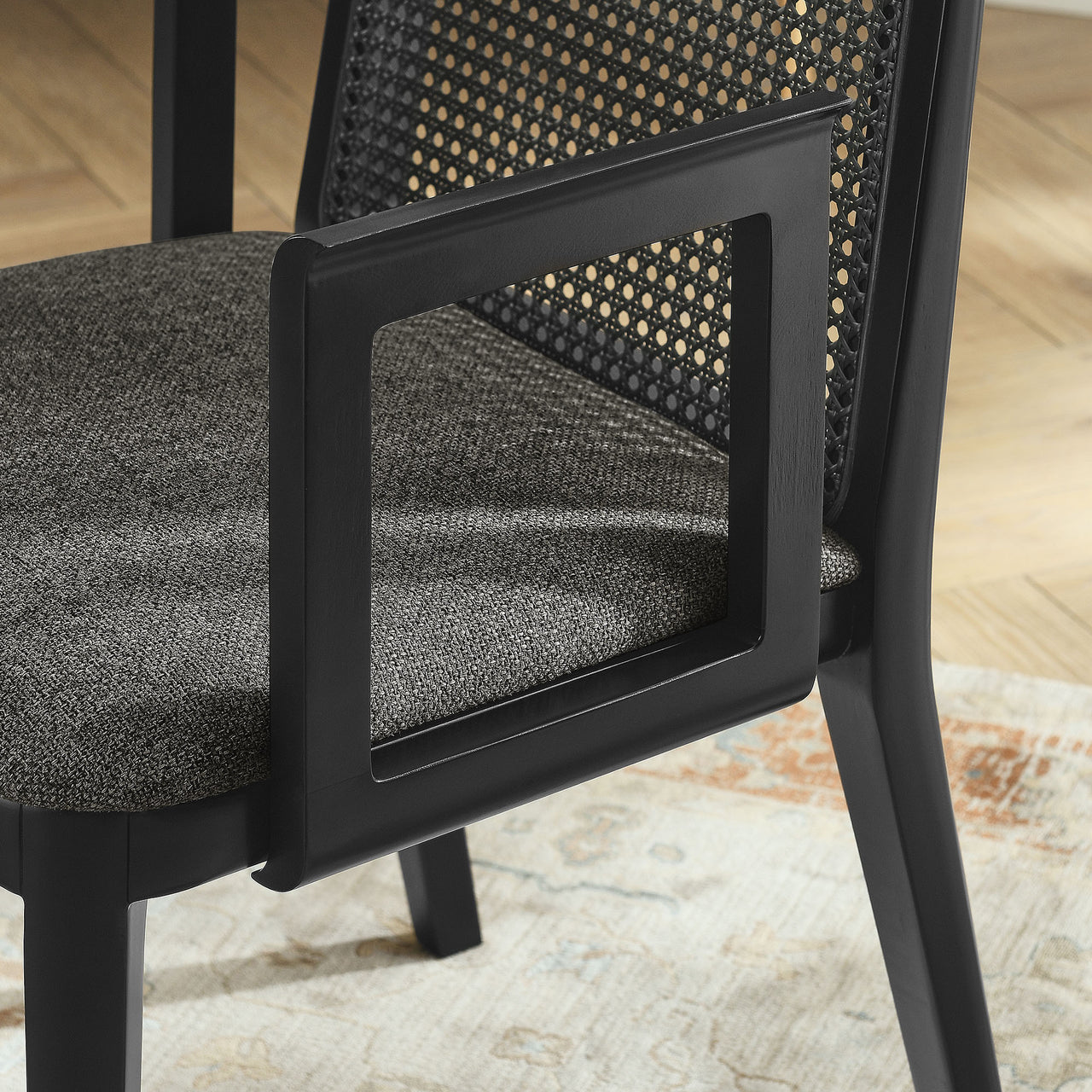 Hive Dining Armchair, Black & Gray