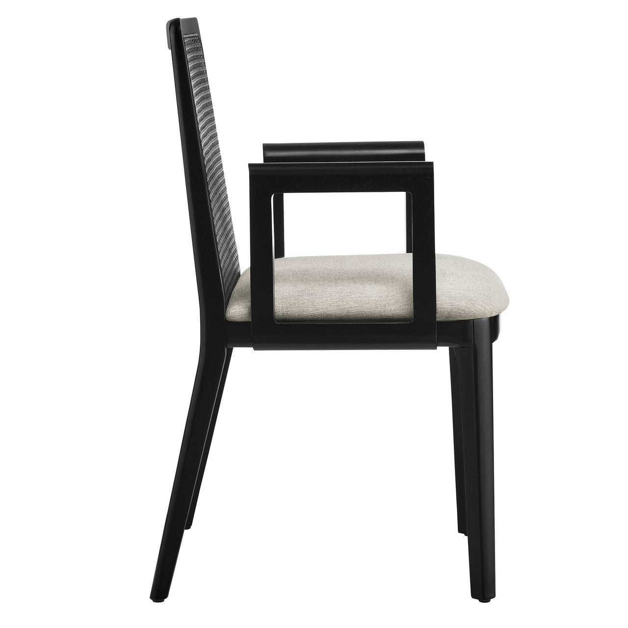 Hive Dining Armchair, Black & Ivory