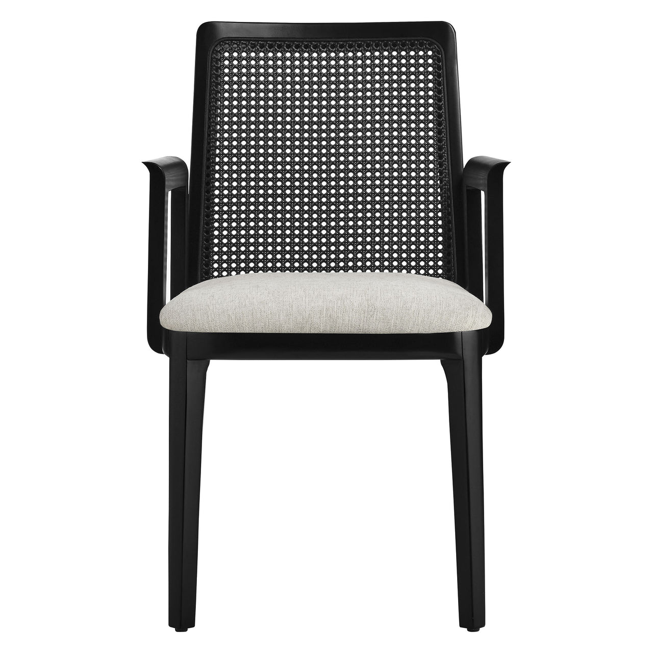 Hive Dining Armchair, Black & Ivory