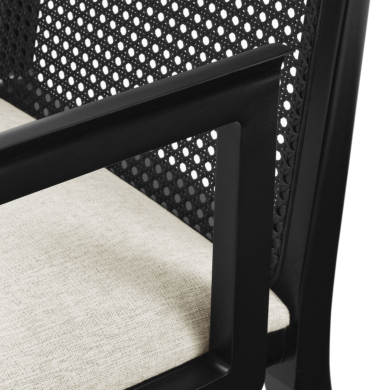 Hive Dining Armchair, Black & Ivory