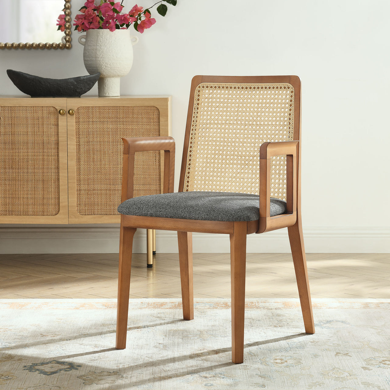 Hive Dining Armchair, Honey & Gray