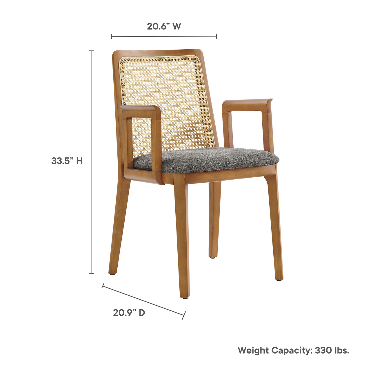 Hive Dining Armchair, Honey & Gray