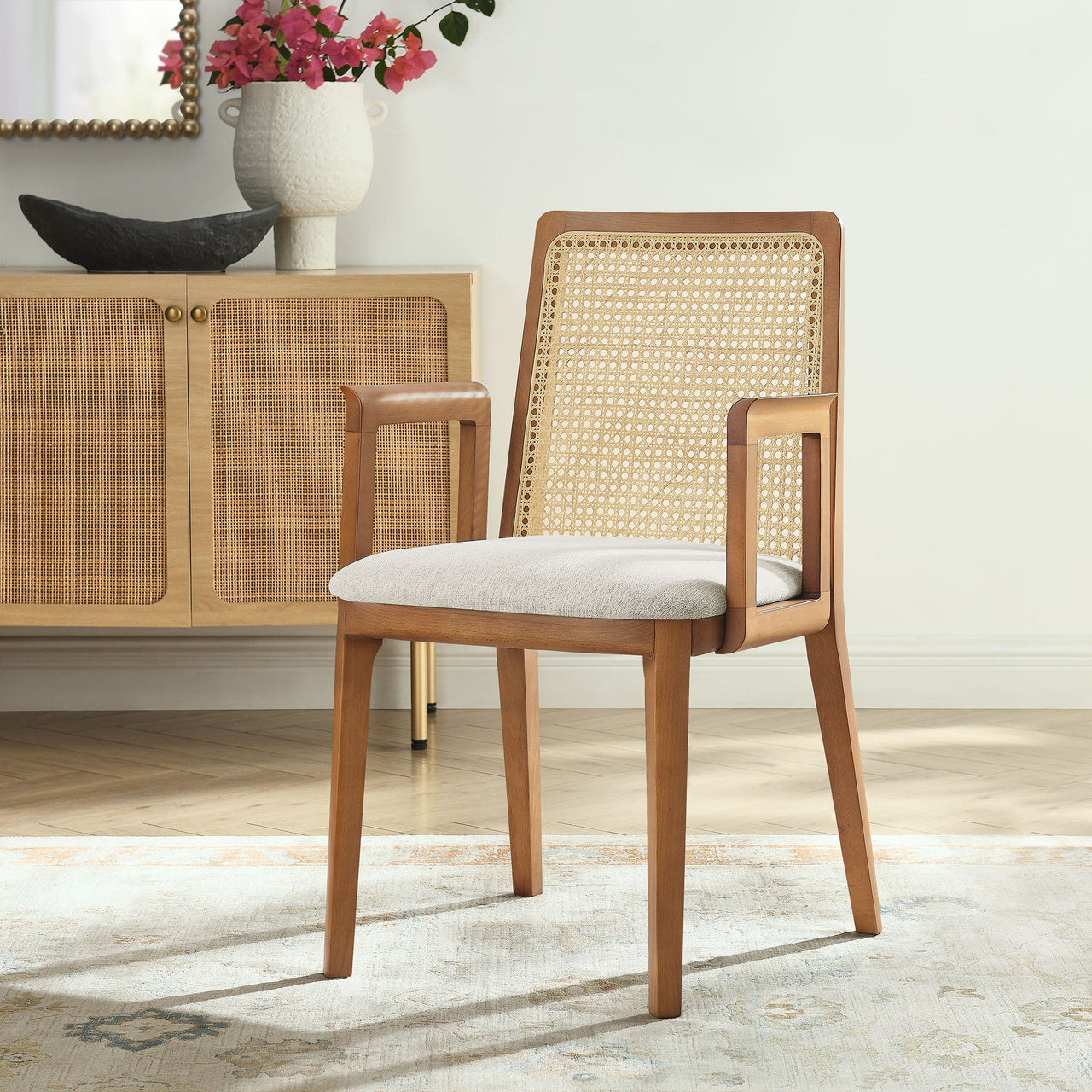 Hive Dining Armchair, Honey & Ivory