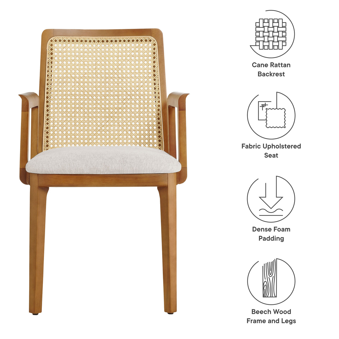 Hive Dining Armchair, Honey & Ivory