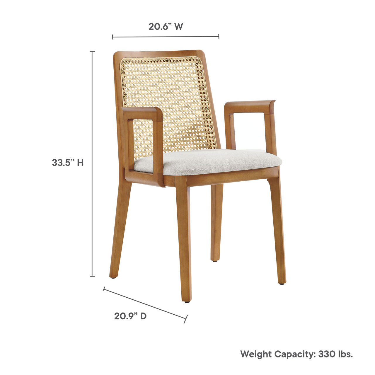 Hive Dining Armchair, Honey & Ivory