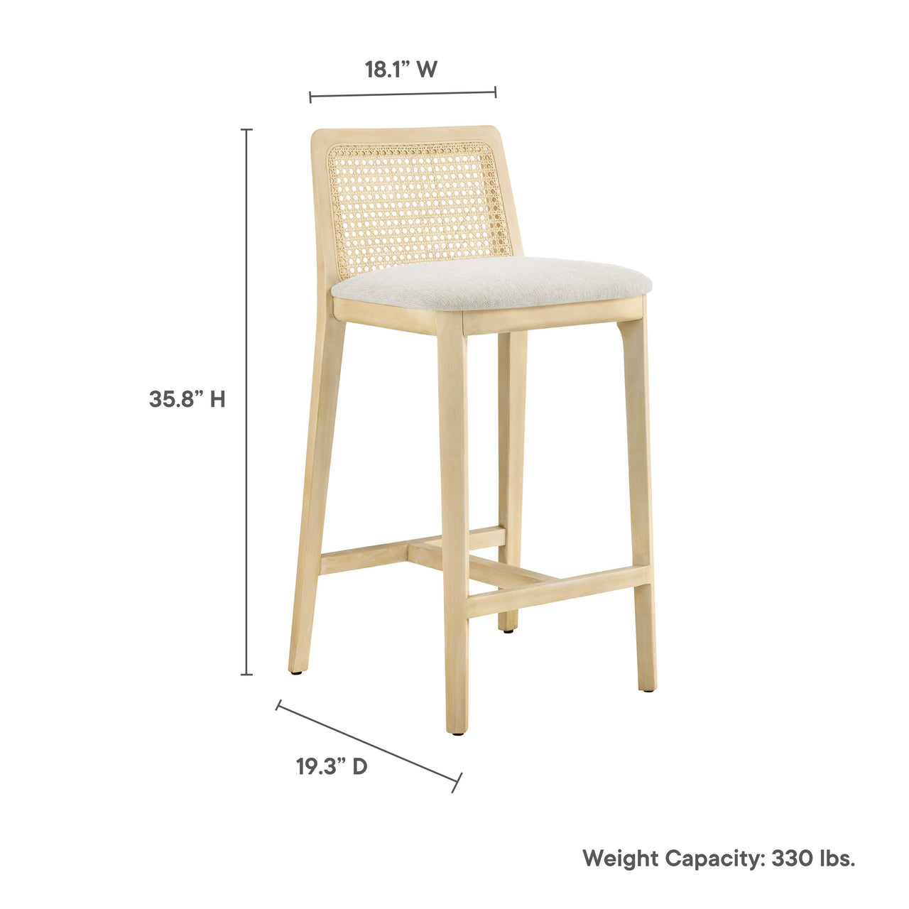 Hive Counter Stool, Beige & Ivory