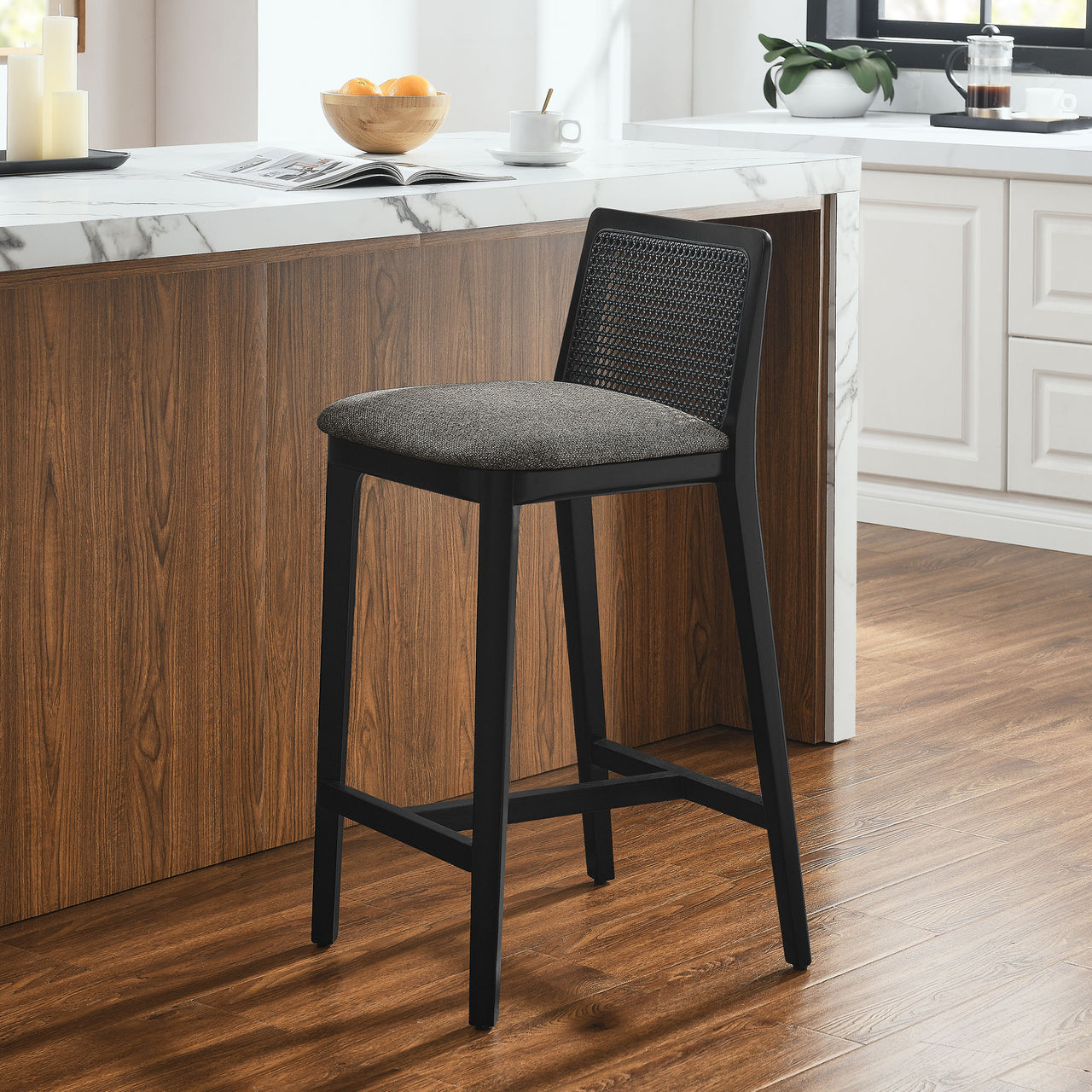 Hive Counter Stool, Black & Gray