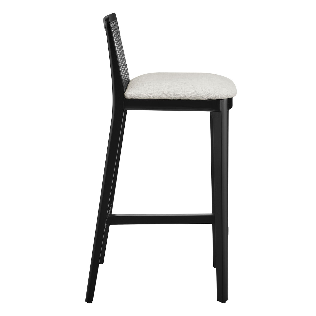 Hive Bar Stool, Black & Ivory