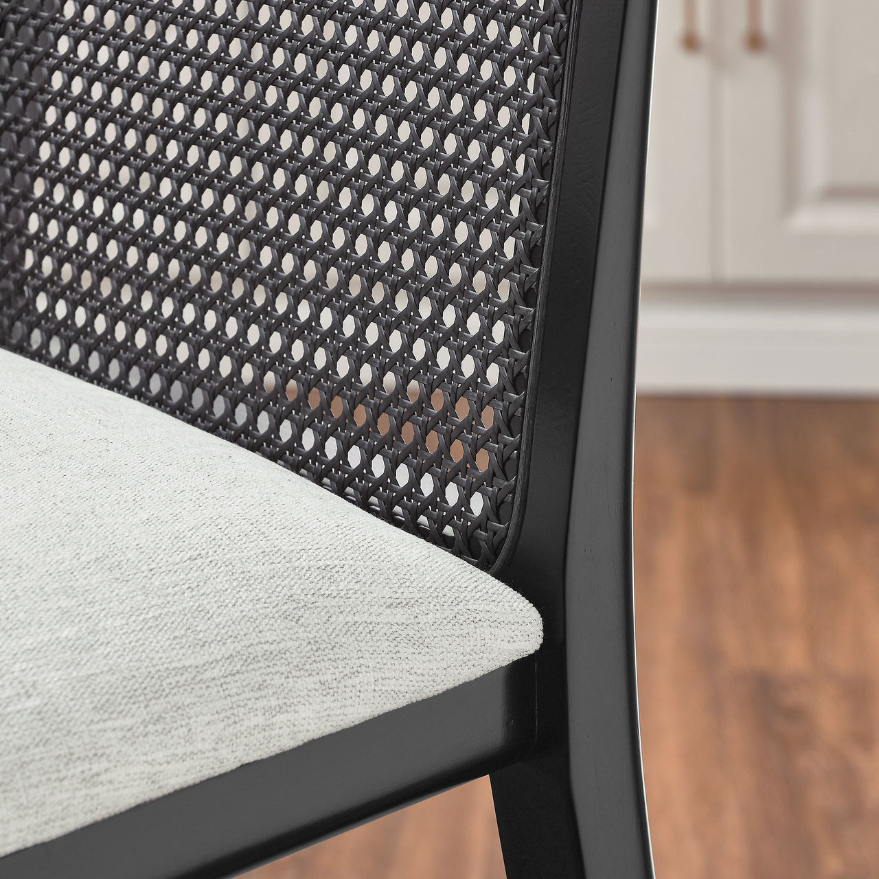 Hive Bar Stool, Black & Ivory