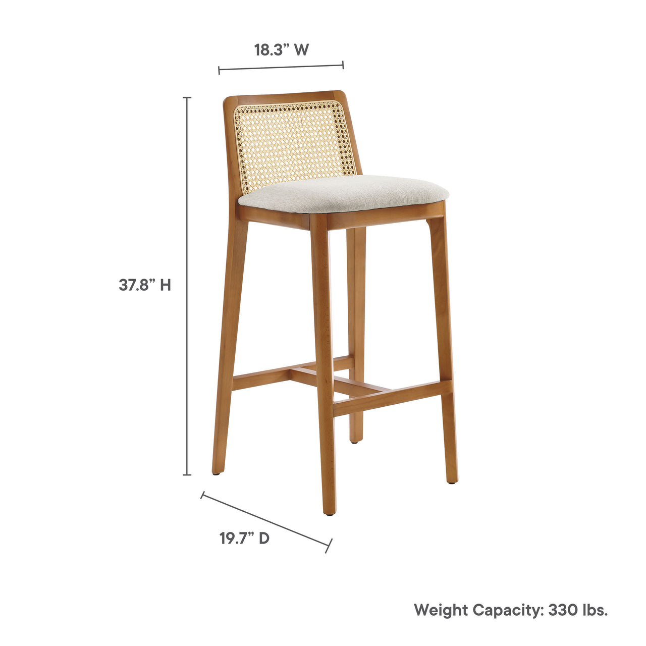 Hive Bar Stool, Honey & Ivory