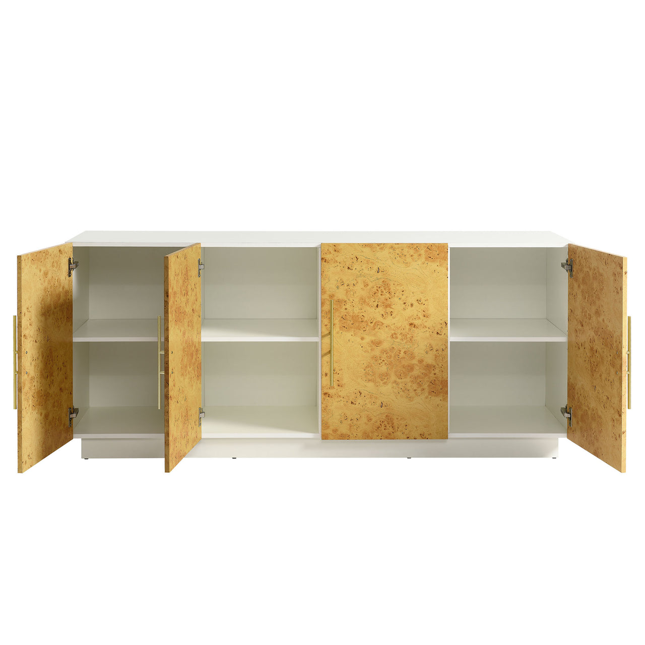 Burr Sideboard, Large, White & Caramel
