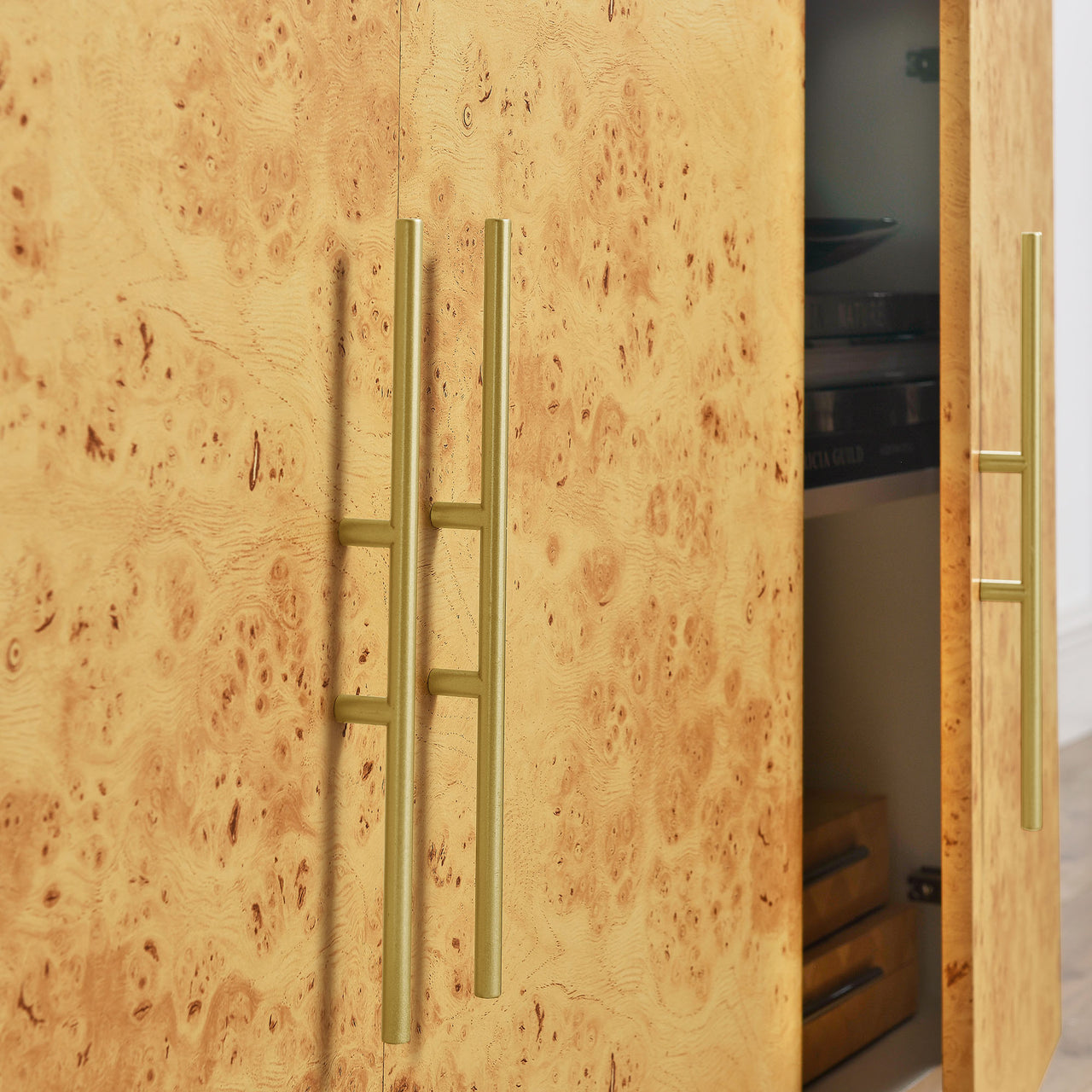 Burr Sideboard, Large, White & Caramel