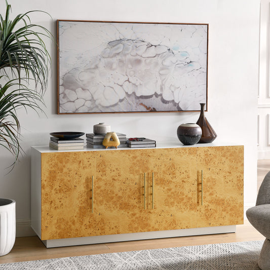 Burr Sideboard, Large, White & Caramel