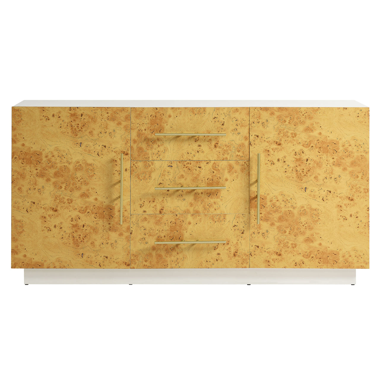 Burr Sideboard, Small, White & Caramel