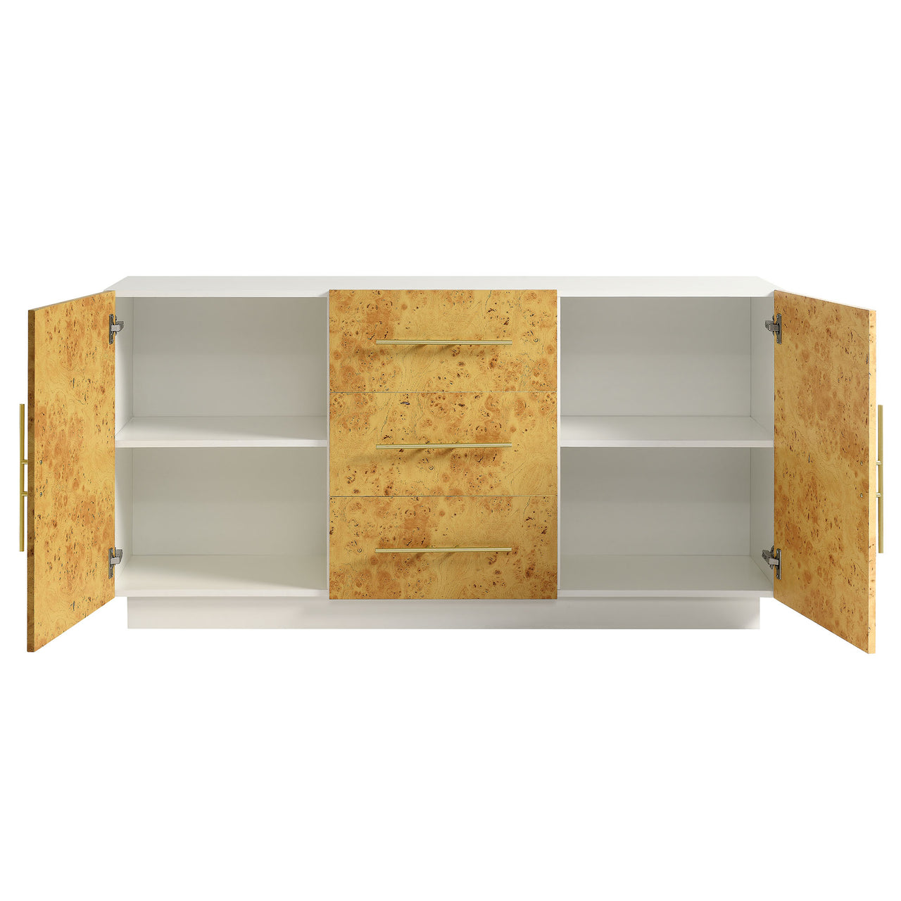 Burr Sideboard, Small, White & Caramel