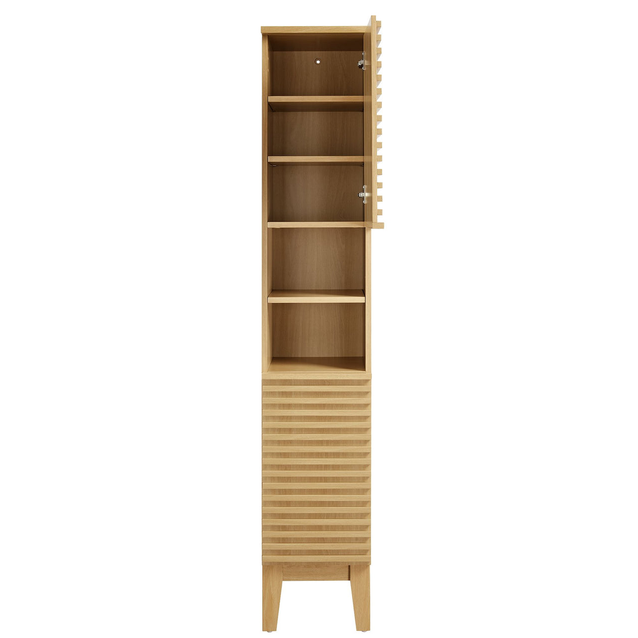 Ventra Tall Plinth Bathroom Cabinet, Oak