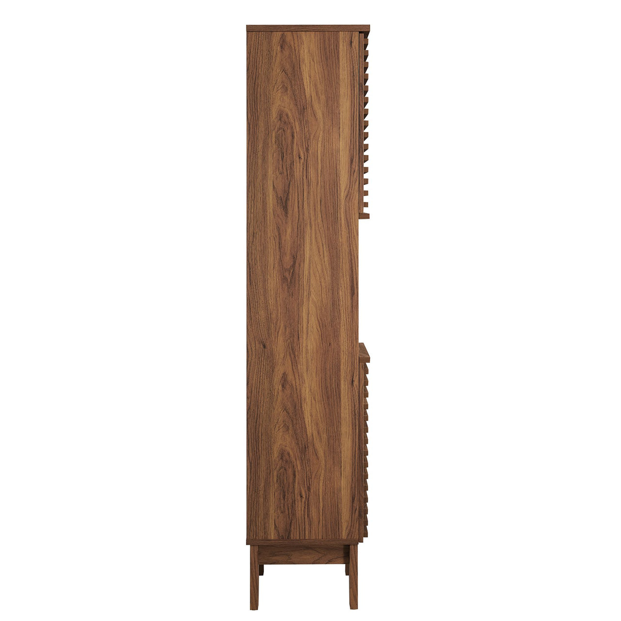 Ventra Tall Plinth Bathroom Cabinet, Walnut