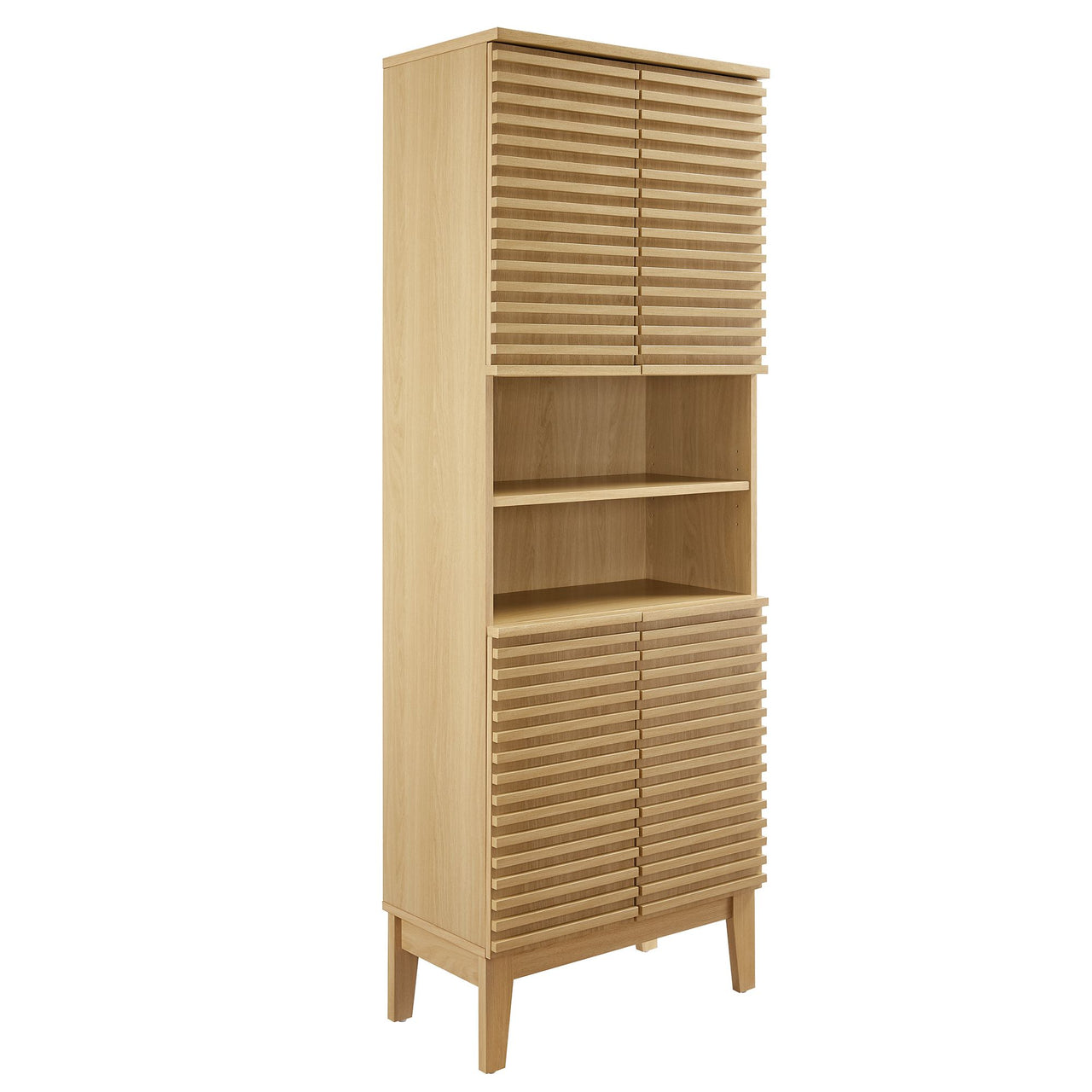 Ventra Tall Bathroom Cabinet, Oak