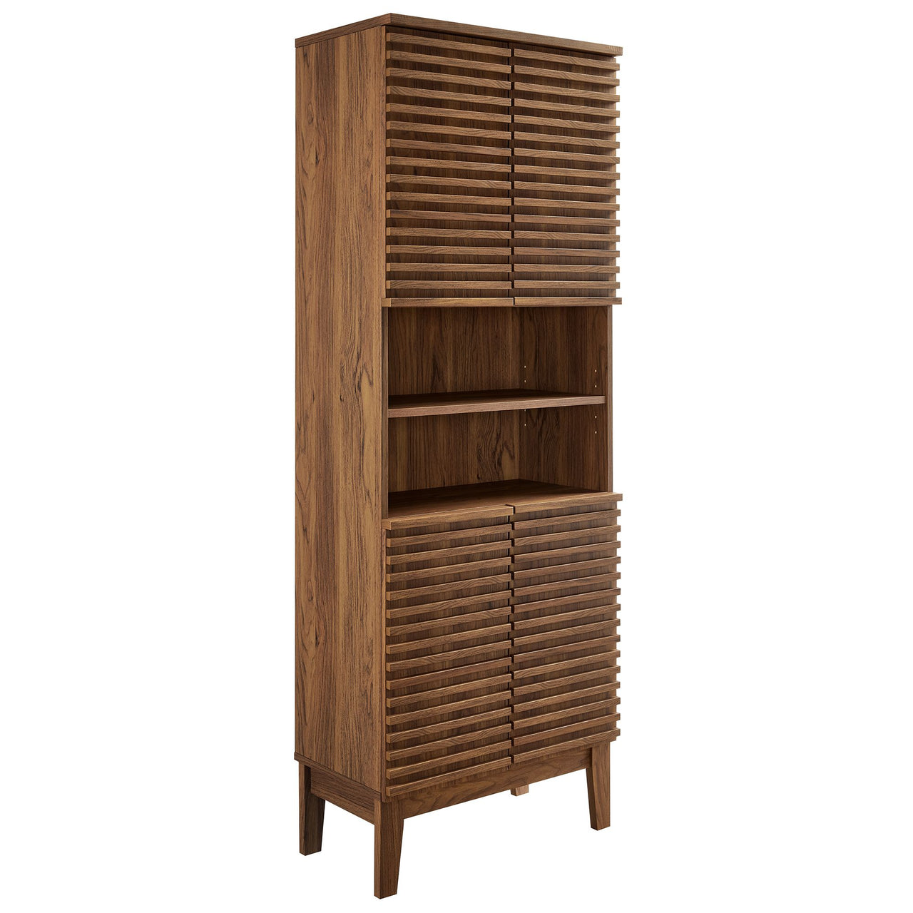 Ventra Tall Bathroom Cabinet, Walnut