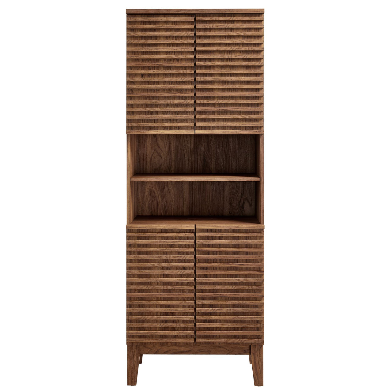 Ventra Tall Bathroom Cabinet, Walnut