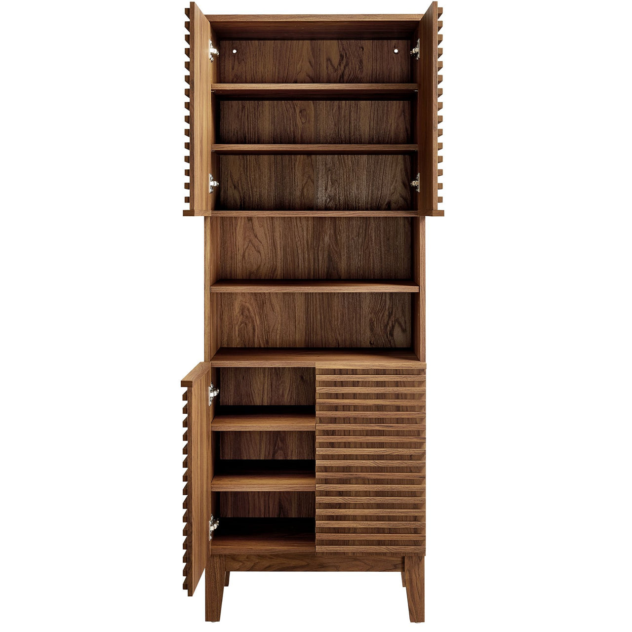 Ventra Tall Bathroom Cabinet, Walnut