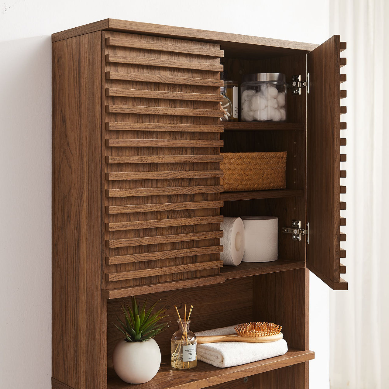 Ventra Arch Cabinet, Walnut