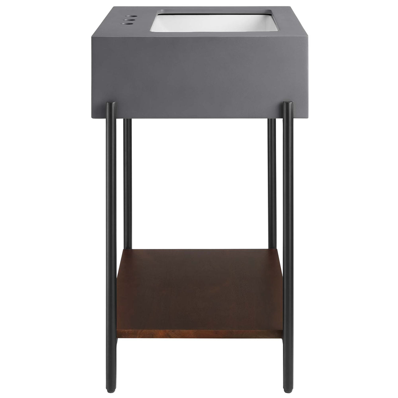 Noctara Vanity Unit, Small, Black & White