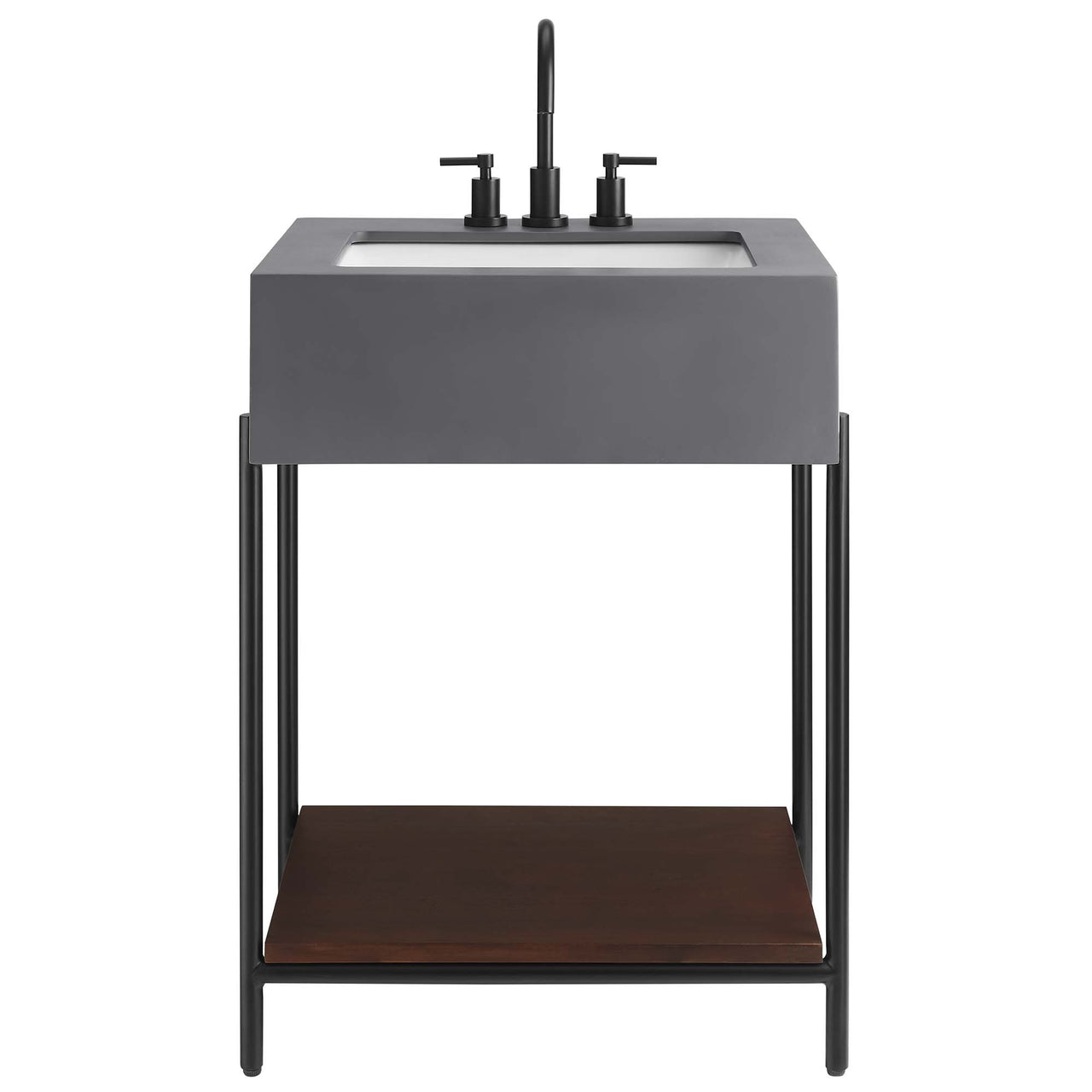 Noctara Vanity Unit, Small, Black & White