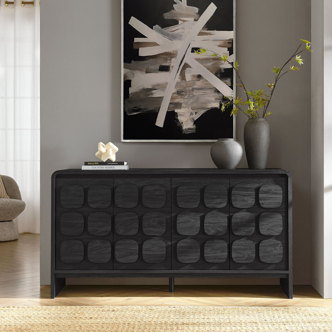 Aliyah Sideboard | TV Stand, Black