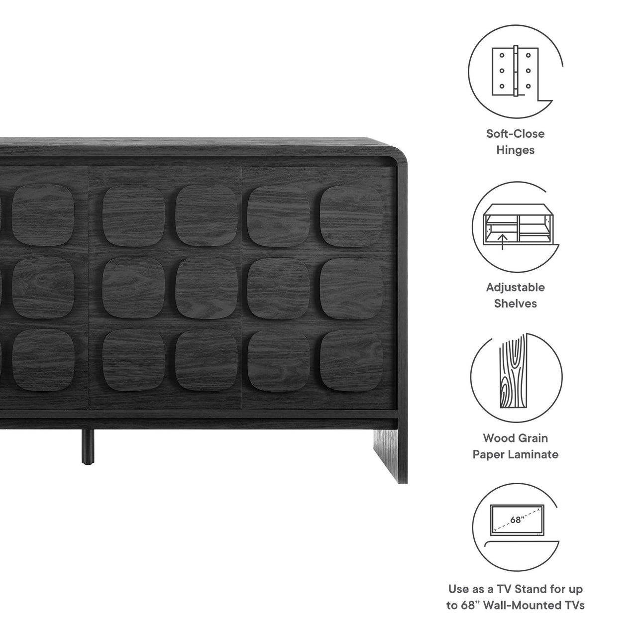 Aliyah Sideboard | TV Stand, Black