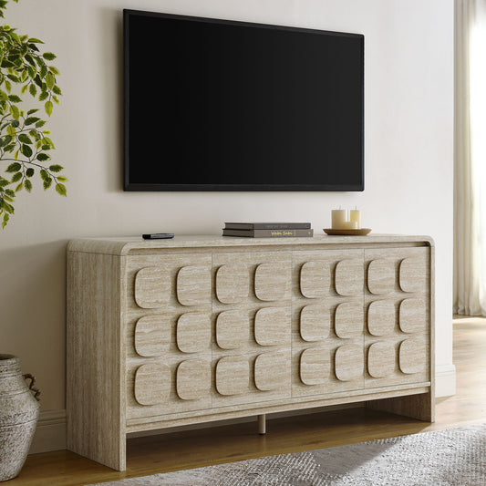 Aliyah Sideboard | TV Stand, Travertine