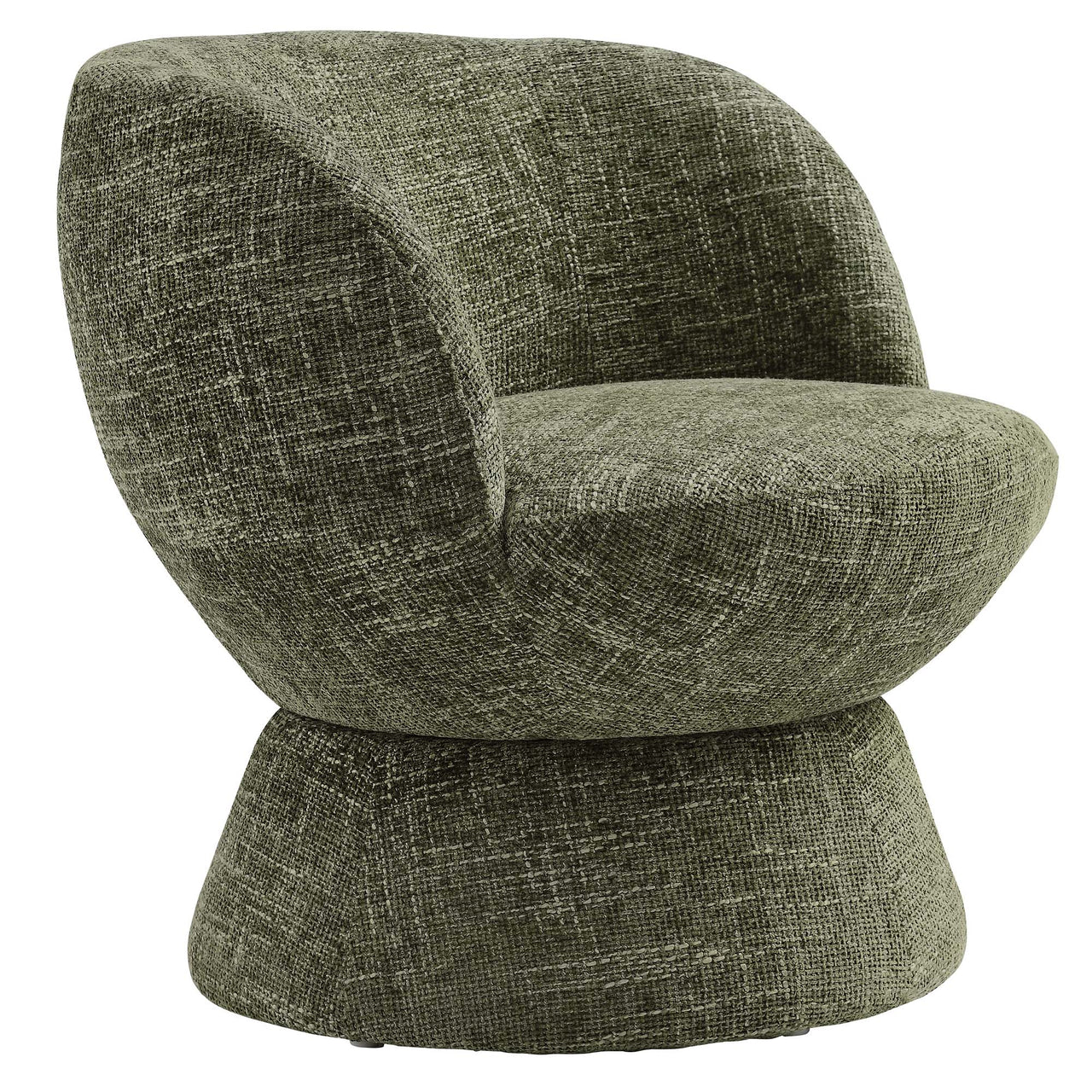 Mivorae Chenille Upholstered Fabric Swivel Chair, Sage