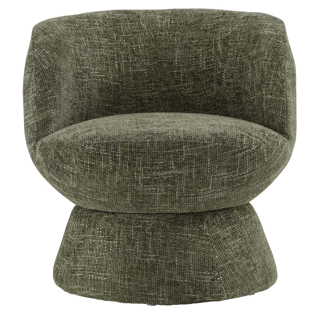 Mivorae Chenille Upholstered Fabric Swivel Chair, Sage