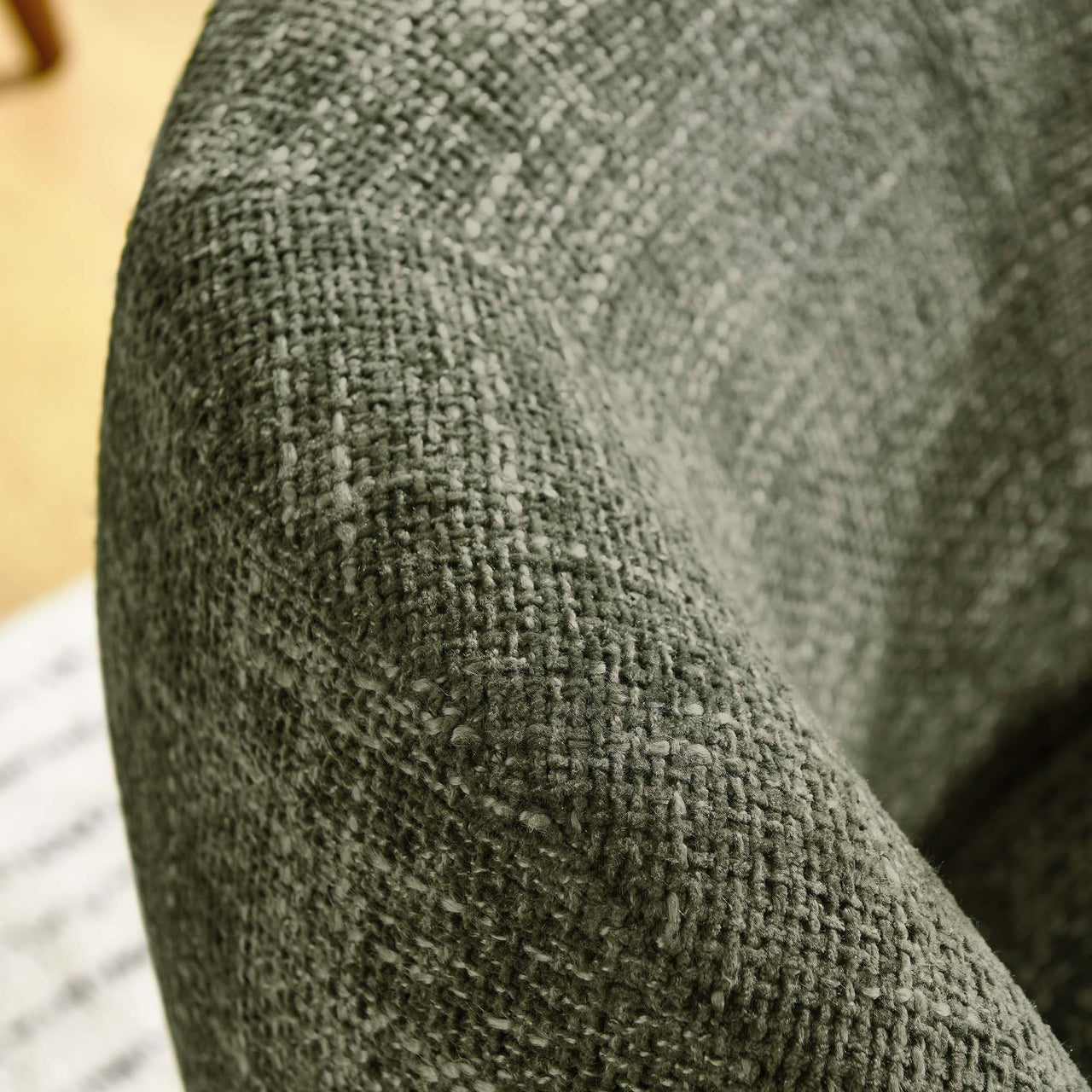 Mivorae Chenille Upholstered Fabric Swivel Chair, Sage