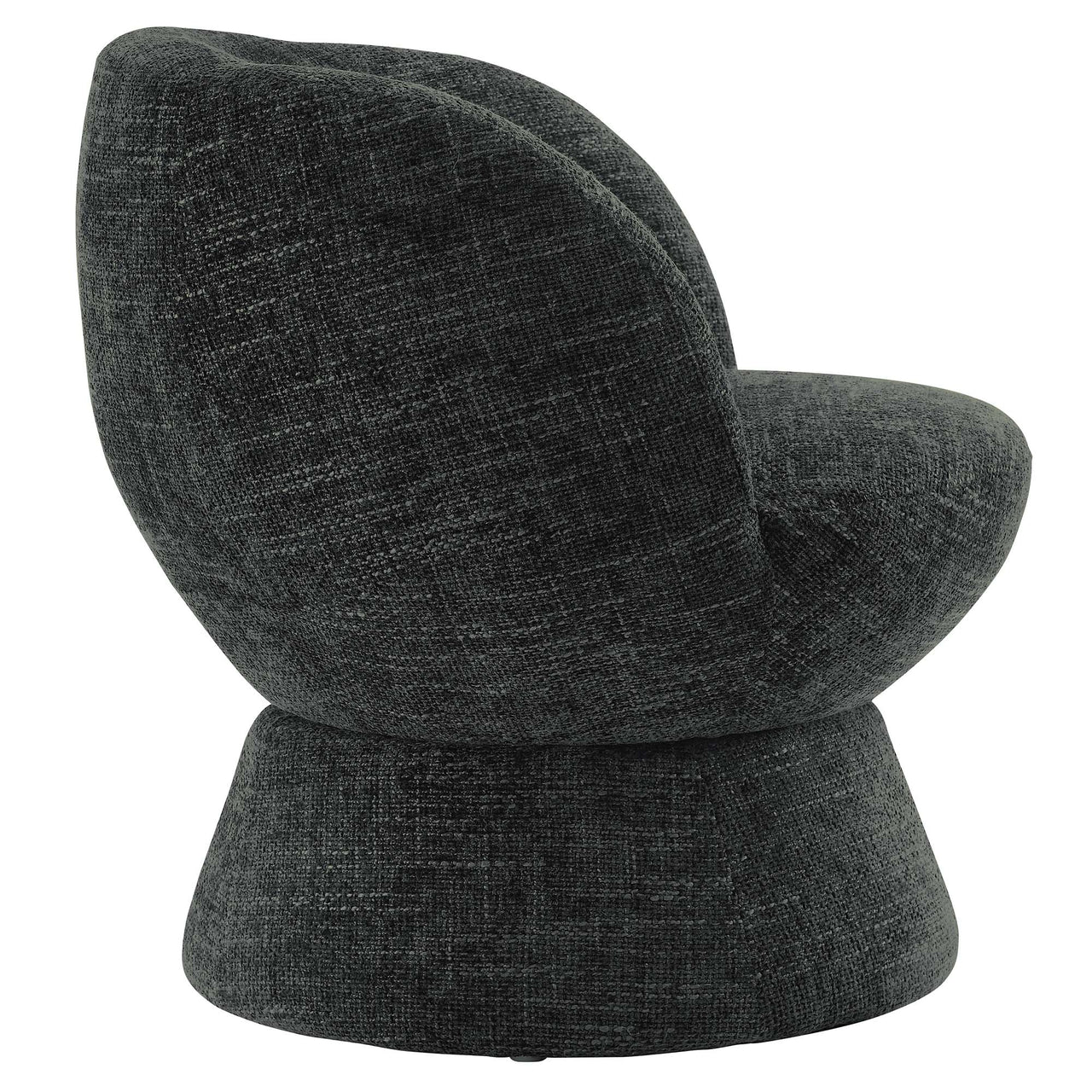 Mivorae Chenille Upholstered Fabric Swivel Chair, Charcoal
