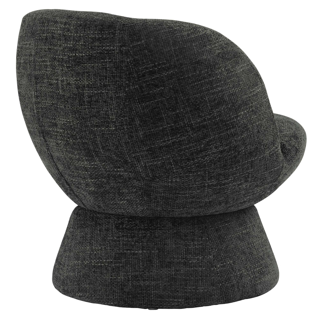 Mivorae Chenille Upholstered Fabric Swivel Chair, Charcoal