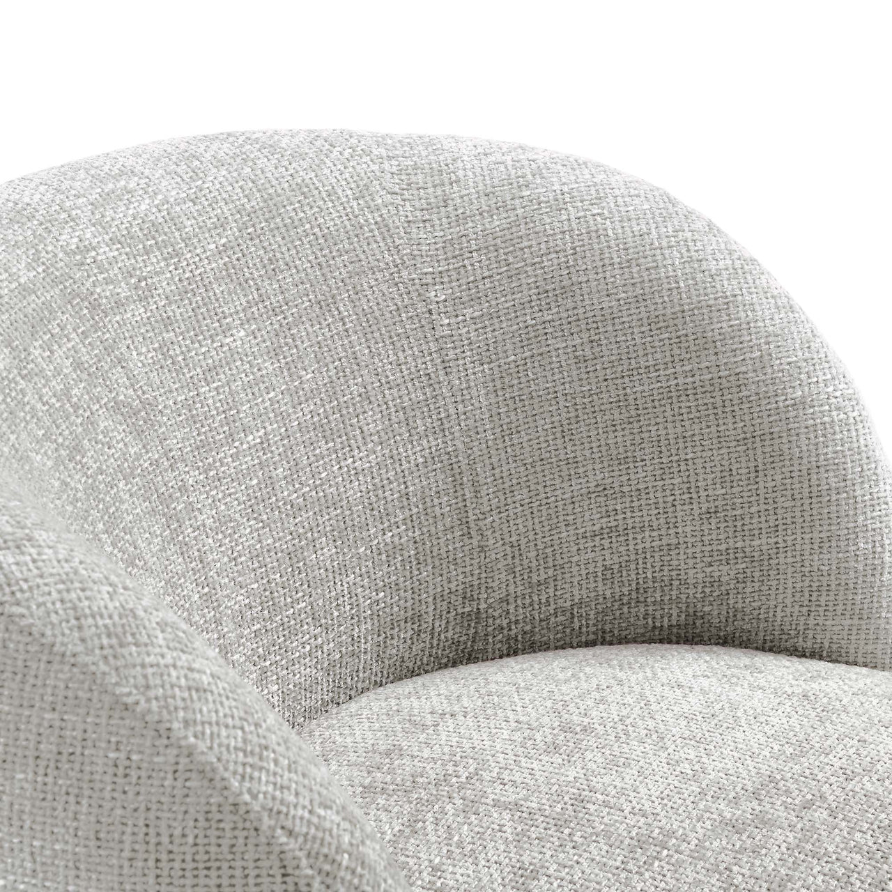 Mivorae Chenille Upholstered Fabric Swivel Chair, Light Gray