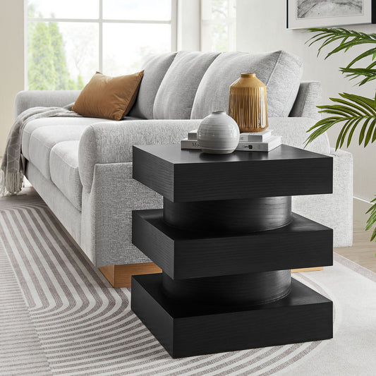 Tower End Table, Black